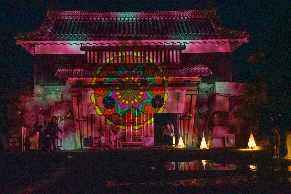 桜御門のプロジェクションマッピング